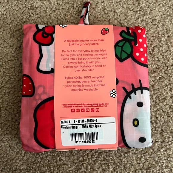 NWT, Baggu Hello Kitty Standard Reusable Bag - Picture 2 of 2